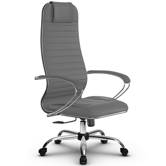 Кресло для руководителя Метта B 1m 6K1/K116 (Комплект 6) серый, MPES, крестовина хром