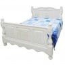 Кровать Викинг GL (160) 2-спальная из массива сосны брашированная белая