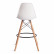 Стул барный Cindy Bar Chair (mod. 80-1) дерево бук/металл/пластик, 50 х 51 х 109 см, White (Белый) 70029/ натуральный
