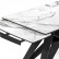 Стол стеклянный Notta - собственное производство Блэкбери 140(200)х80х75 белый мрамор / черный