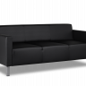 Трехместный диван Евро 1730х770 h700 Искусственная кожа P2 euroline  9100 (черный)
