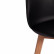Стул барный TULIP BAR (mod. C1014H-1) пластик/дерево, 42 х 47,5 х 104 см, Black (Черный) 3010/ натуральный