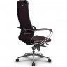 Кресло для руководителя Метта L 1m 38K2/K темно-бордовый, NewLeather, мультиблок, крестовина алюминий