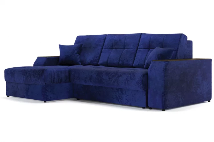 Угловой диван-кровать Лас-Вегас левый синий