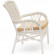 Комплект обеденный "ANDREA" ( стол со стеклом + 4 кресла + подушки) TCH White (белый), Ткань рубчик, цвет кремовый