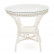Комплект обеденный "ANDREA" ( стол со стеклом + 4 кресла + подушки) TCH White (белый), Ткань рубчик, цвет кремовый