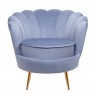 Кресло Дизайнерское кресло ракушка голубое Pearl sky