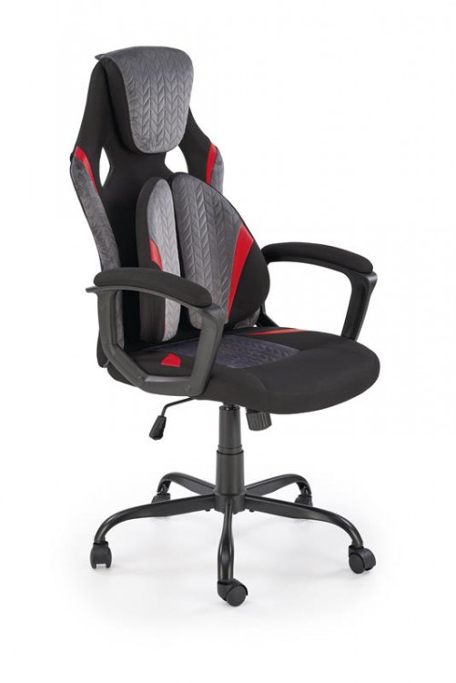 Кресло компьютерное HALMAR JENSEN черный/серый/красный