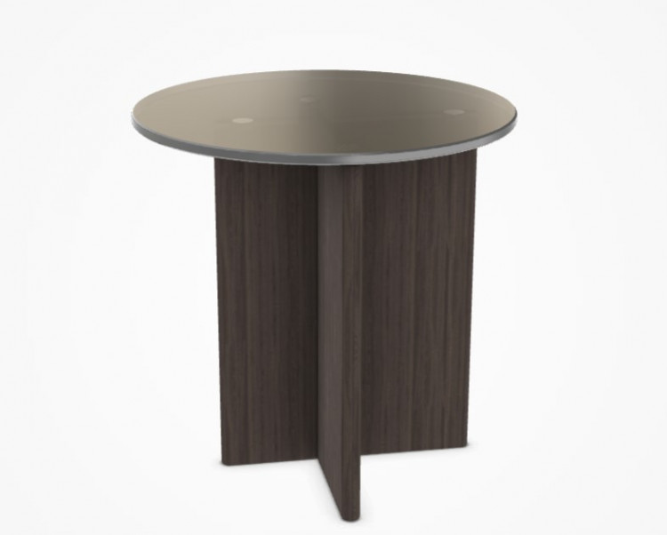 Кофейный столик Polyura W48 D48 H44 Grey Wood, Bronzed Glass