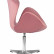 Кресло дизайнерское DOBRIN SWAN, розовый велюр BLUVEL52, алюминиевое основание