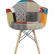 Кресло Eames Eames DSW обивка тканевая в стиле пэчворк, ножки из массива бука