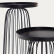 Набор Dilva из 2 черных металлических приставных столиков