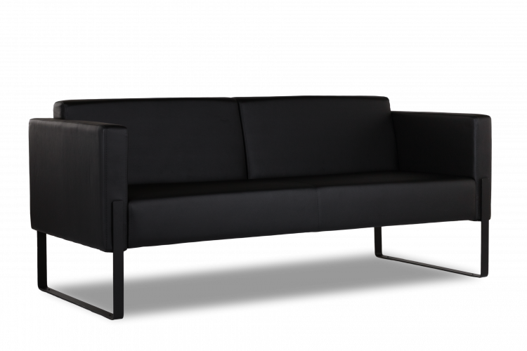 Трехместный диван Тренд 1800х780 h780 Искусственная кожа P2 euroline  9100 (черный)