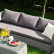 "Кальяри" диван из искусственного ротанга (гиацинт) трехместный, цвет серый