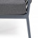 Кресло плетеное "Диего" из роупа, каркас алюминиевый серый, роуп темно-серый, ткань темно-серая