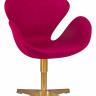 Кресло дизайнерское DOBRIN SWAN, бордо ткань AF5, золотое основание