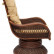 Кресло-качалка "ANDREA Relax Medium" /с подушкой/ Pecan Washed (античн. орех), Ткань рубчик, цвет кремовый