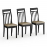 Три стула Мебель--24 Гольф-14 разборных, цвет венге, деревянное сиденье венге, ШхГхВ 41х42х95 см., от пола до верха сиденья 47 см.