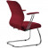 Кресло для посетителя Метта SU-Mr-4/подл.000/осн.008 красный, велюр, полозья