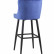 Стул барный Stool Group Ститч велюр синий, обивка из мебельной велюровой ткани