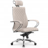 Кресло для руководителя Метта L 2c 44C/K116 светло-бежевый, MPES, мультиблок, крестовина алюминий