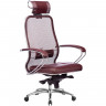 Кресло для руководителя Samurai SL-2.04 темно-бордовый, сетчатая спинка