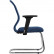 Кресло для посетителя Метта SU-Mr-4/подл.000/осн.008 светло-синий, велюр, полозья