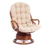 Кресло вращающееся &quot;FLORES&quot; 5005 /с подушкой/ Pecan (орех), ткань: хлопок, цвет: натуральный