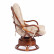 Кресло вращающееся "FLORES" 5005 /с подушкой/ Pecan (орех), ткань: хлопок, цвет: натуральный