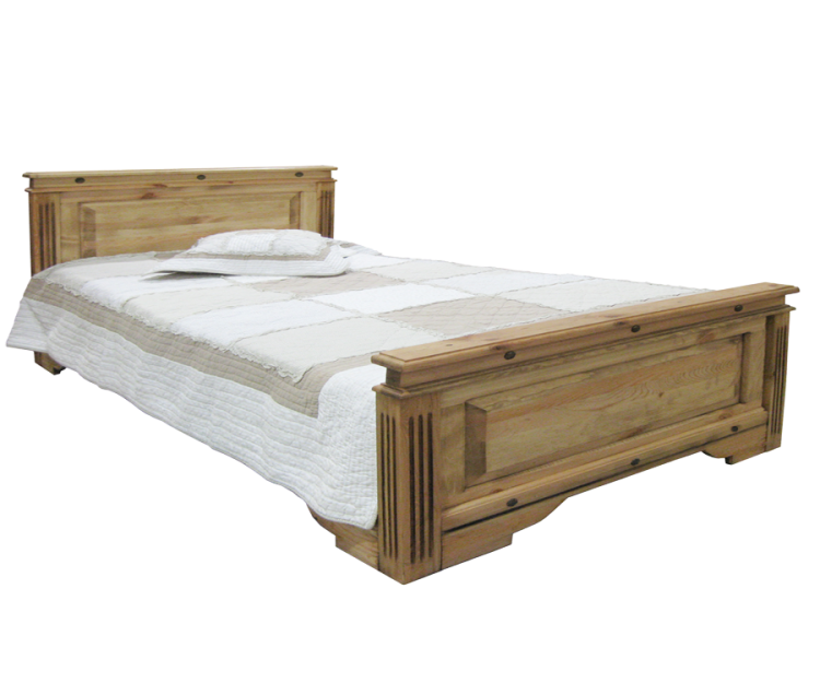 Кровать Викинг 01 (180) из массива сосны 2-спальная
