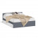 Мори Кровать с ящиками 1600, цвет графит/белый, ШхГхВ 163,5х203,5х70 см., сп.м. 1600х2000 мм., без матраса, основание есть