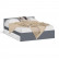 Мори Кровать с ящиками 1600, цвет графит/белый, ШхГхВ 163,5х203,5х70 см., сп.м. 1600х2000 мм., без матраса, основание есть