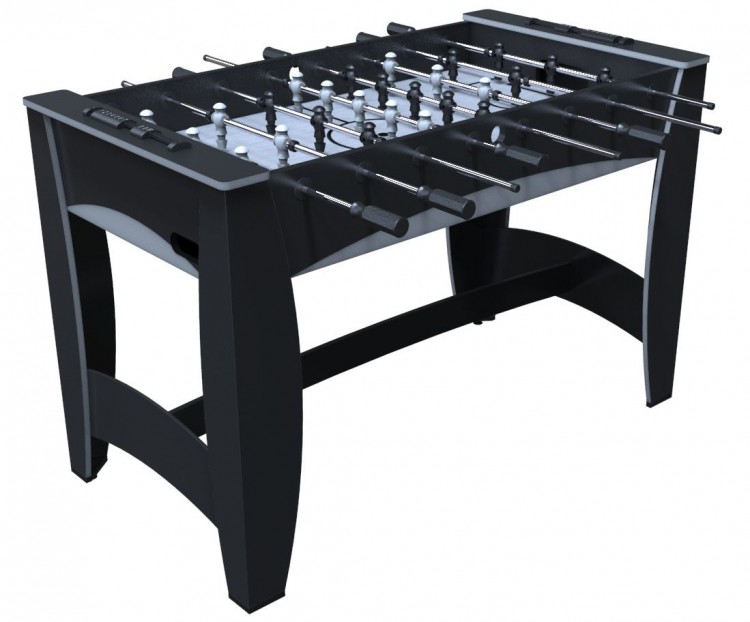 Игровой стол - футбол "Hit" (122x63.5x78.7 см, черно-серебристый) Y