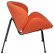 Кресло дизайнерское DOBRIN EMILY, оранжевая ткань AF, черное основания
