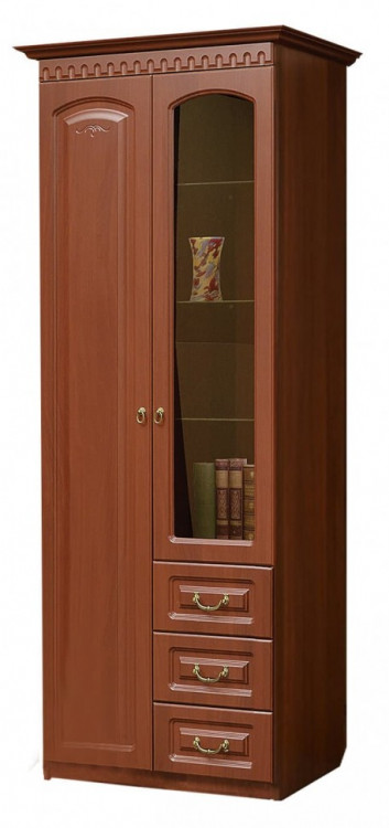 Шкаф МЦН комбинированный 2-х дверный Гармония-4, мдф мат Итальянский орех