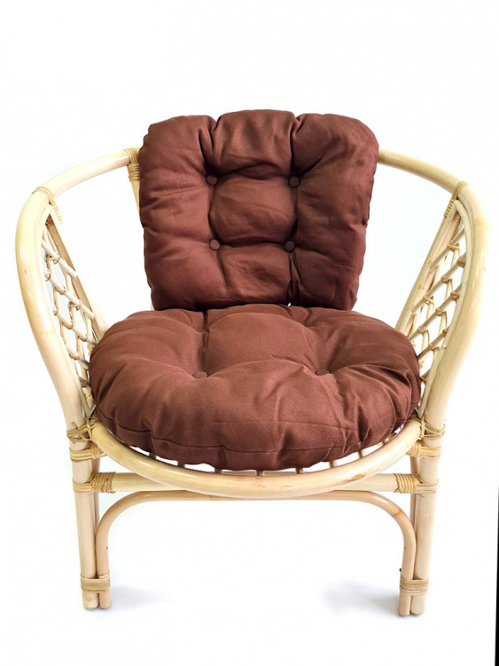 Подушка на кресло "Багама" коричневая обычная твил