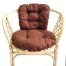 Подушка на кресло &quot;Багама&quot; коричневая обычная твил
