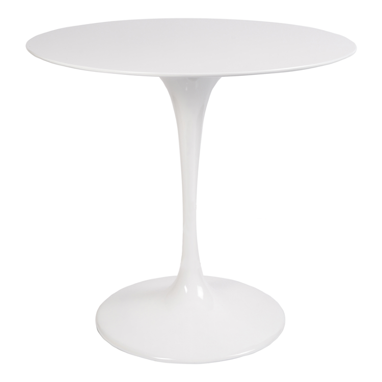 Стол Eero Saarinen Tulip Table белый Top MDF D80 глянцевый