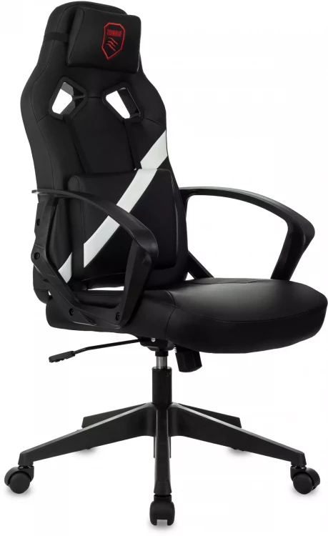 Кресло игровое Zombie 300, обивка: эко.кожа, цвет: черный/белый (ZOMBIE 300 BW)