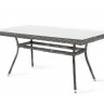 Плетеный стол &quot;Латте&quot; из искусственного ротанга, цвет темно-серый 160х90см
