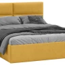 Кровать с ПМ «Глосс» Тип 1 (с подъемным механизмом) с заглушиной (Микровелюр Wellmart Yellow)