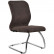 Кресло для посетителя Метта SU-Mr-4/подл.000/осн.008 темно-коричневый, велюр, полозья