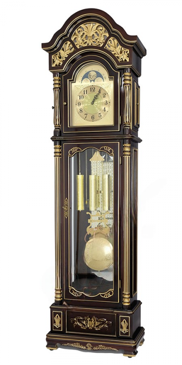 Напольные часы Columbus CR9235-PGDCQ темная вишня, патина золото