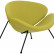 Кресло дизайнерское DOBRIN EMILY, светло-зеленая ткань AF3, черное основание