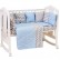 Комплект в кроватку Polini kids Зигзаг 5 предметов, 120х60, серо-голубой