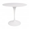 Стол Eero Saarinen Tulip Table MDF белый D90 глянцевый