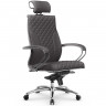 Кресло для руководителя Метта L 2c 44C/K116 серый, MPES, мультиблок, крестовина алюминий