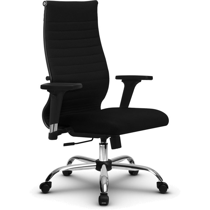 Кресло для руководителя Метта B 2b 19/2D (Комплект 19/2D) черный, ткань, крестовина хром