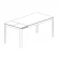Обеденный стол отделка закаленное стекло с керамикой (C48), черный металл  MDI.DT.TOL.2
