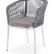 "Марсель" стул плетеный из роупа, каркас алюминий светло-серый (RAL7035) шагрень, роуп светло-серый круглый, ткань Neo ash
